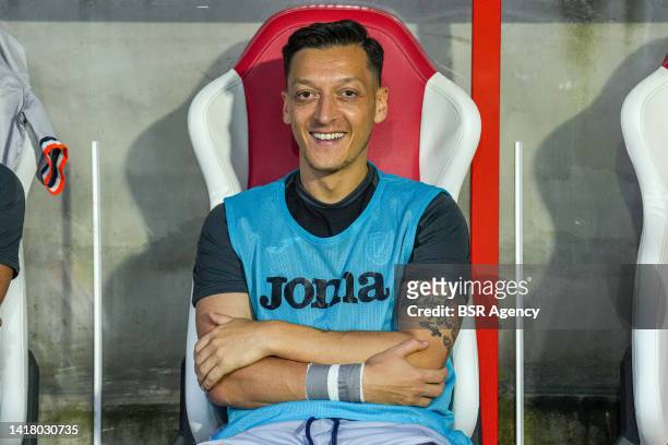 Mesut Ozil of Basaksehir during the UEFA Conference League Play-Off Second Leg match between Royal Antwerp FC and Istanbul Basaksehir at the...