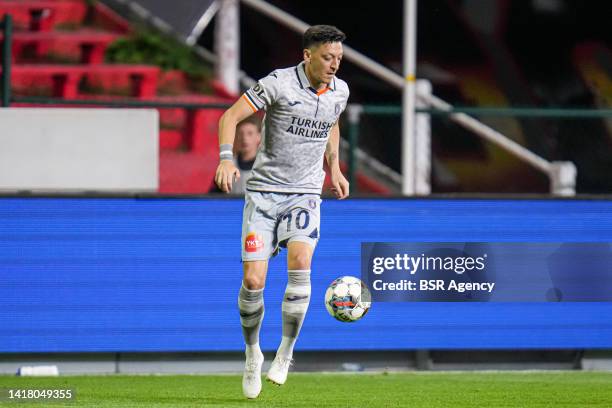 Mesut Ozil of Basaksehir during the UEFA Conference League Play-Off Second Leg match between Royal Antwerp FC and Istanbul Basaksehir at the...