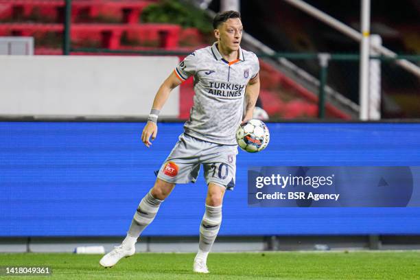 Mesut Ozil of Basaksehir during the UEFA Conference League Play-Off Second Leg match between Royal Antwerp FC and Istanbul Basaksehir at the...