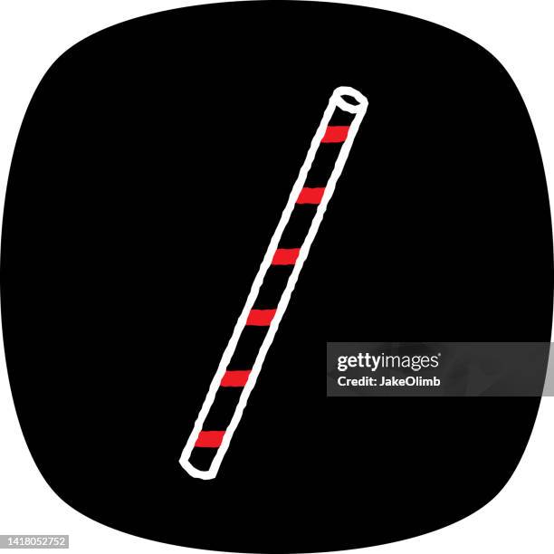 straw doodle 3 - plastic straw stock illustrations