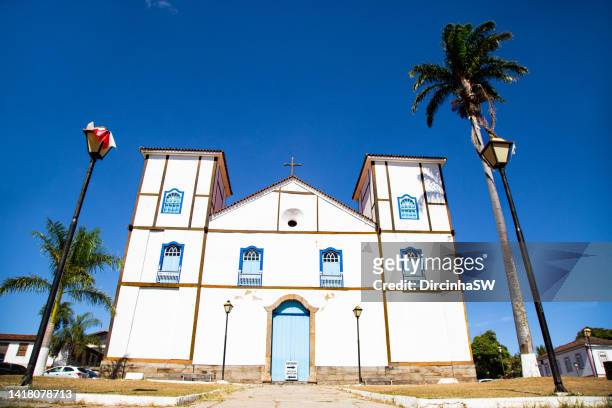 church nossa senhora do rosário,  pirenópolis, goiás, brazil. - goias stock-fotos und bilder