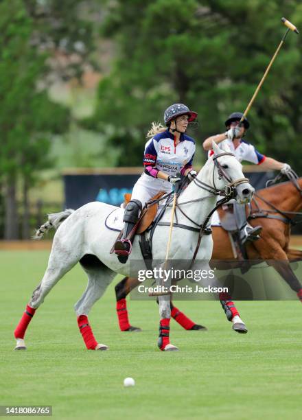 Ashley Van Metre plays polo at the Sentebale ISPS Handa Polo Cup 2022 on August 25, 2022 in Aspen, Colorado.