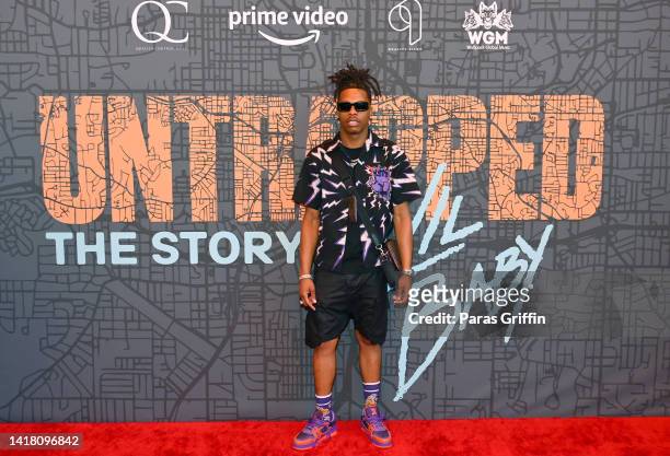 Lil Baby attends the Atlanta Premiere of Prime Video's "Untrapped: The Story of Lil Baby" on August 25, 2022 at Regal Cinemas Atlantic Station...