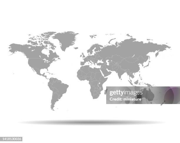 world map - map of europe and africa stock illustrations