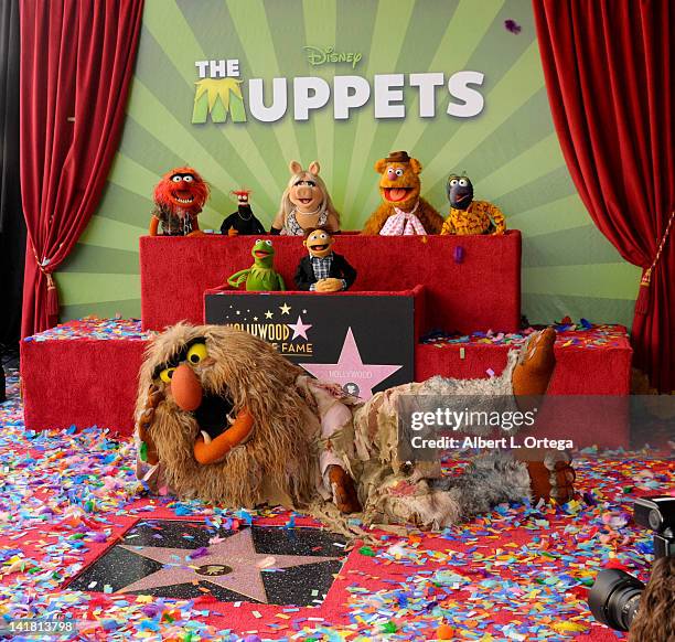The Muppets Honored With A Star On The Hollywood Walk Of Fame on March 20 2012 in Hollywood,