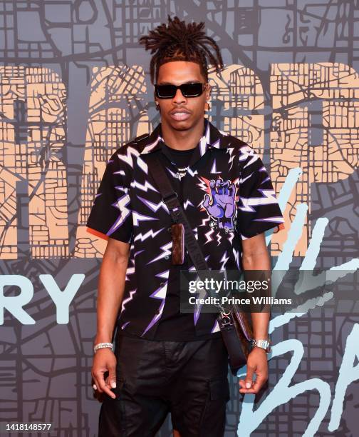 Rapper Lil Baby attends "Untrapped: The Story of Lil Baby" Atlanta Premiere at Regal Atlantic Station on August 25, 2022 in Atlanta, Georgia.