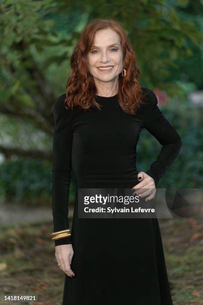 Actress Isabelle Huppert attends "Propos de Joan" Photocall during the 15th Angouleme French-Speaking Film Festival - Day Three on August 25, 2022 in...