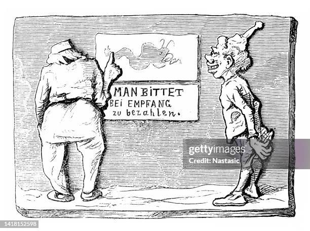 satire comic caricatures illustrations old assyrian ballad - pub interior stock illustrations