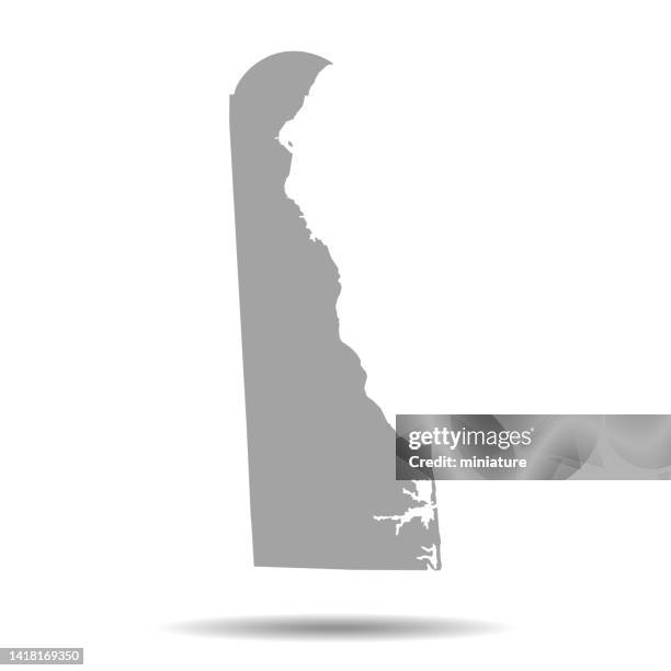 stockillustraties, clipart, cartoons en iconen met delaware map - delaware