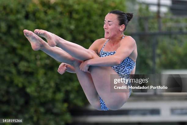 Clare Cryan of Ireland competes during the European Aquatics Championships at Foro Italico. Rome , August 11th-21st, 2022