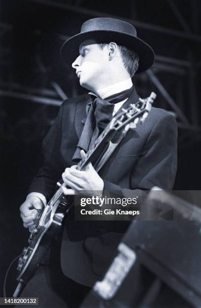 Andy Partridge, opening for The Police, Werchter Festivalground, Werchter, Belgium, 9th August 1980.