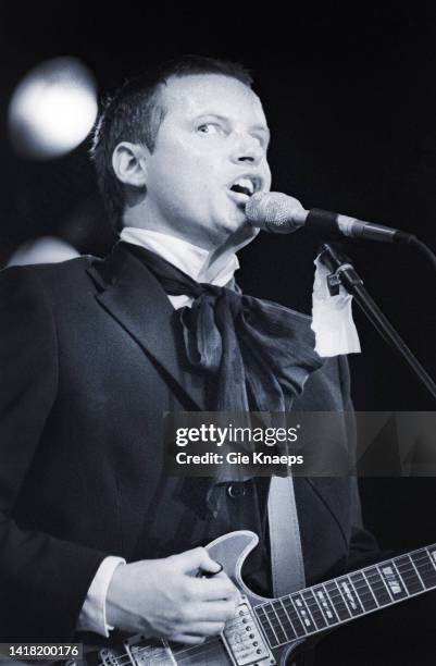 Andy Partridge, opening for The Police, Werchter Festivalground, Werchter, Belgium, 9th August 1980.