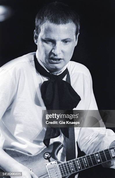 Andy Partridge, opening for The Police, Werchter Festivalground, Werchter, Belgium, 9th August 1980.