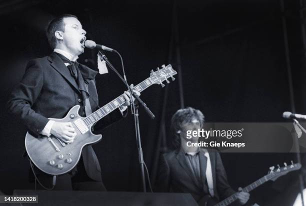 Andy Partridge, Colin Moulding, opening for The Police, Werchter Festivalground, Werchter, Belgium, 9th August 1980.