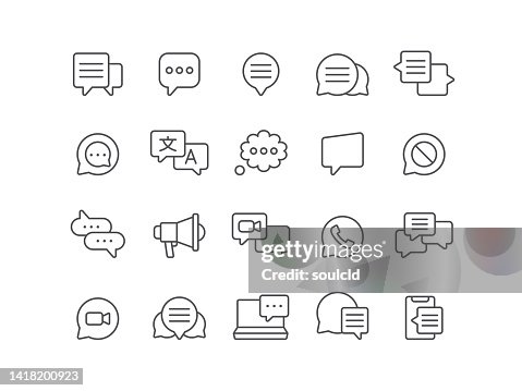 Speech Bubbles Icons Speech Bubbles Icons