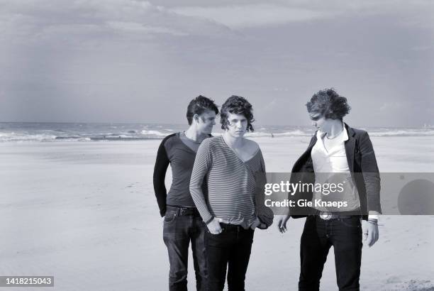 Portrait of The Kooks, Luke Pritchard, Hugh Harris, Paul Garred, Oostende, Belgium, 1st August 2006.