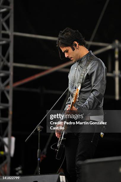 Caramelos de Cianuro sing during the first day of the Vive Latino Festival at Foro Sol on March 24, 2012 in Mexico City, Mexico.