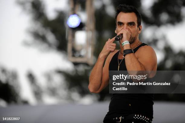 Caramelos de Cianuro sing during the first day of the Vive Latino Festival at Foro Sol on March 24, 2012 in Mexico City, Mexico.