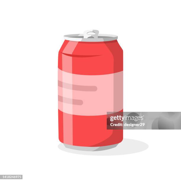 bildbanksillustrationer, clip art samt tecknat material och ikoner med coke icon flat design. - konservbruk