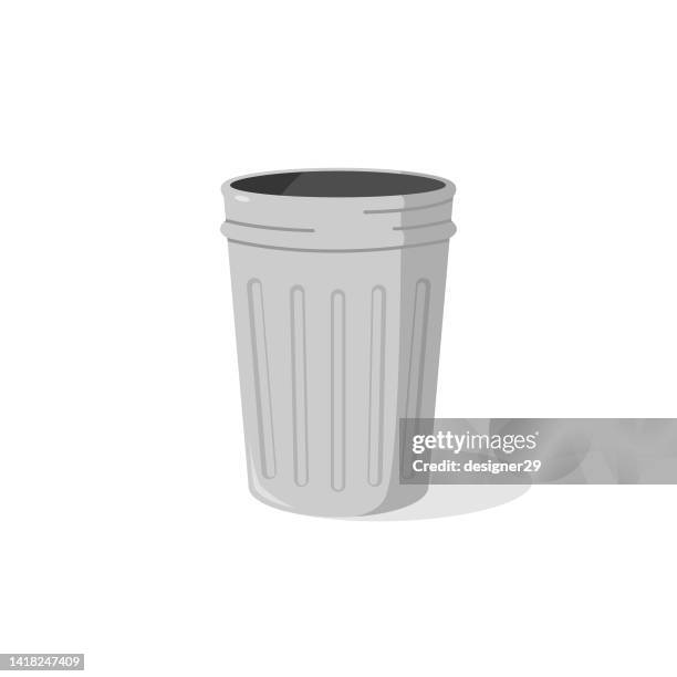 mülleimer- oder mülleimer-symbol. - bucket stock-grafiken, -clipart, -cartoons und -symbole