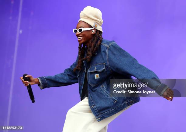 Little Simz performs live on stage during day one of Reading Festival on August 26, 2022 in Reading, England.