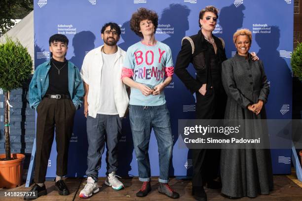 Ocean Vuong, Omar Musa, Michael Pedersen, Reuben Kaye and Gemma Cairney attend the Edinburgh International Book Festival at Edinburgh College of Art...