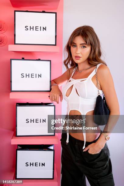 Georgia Steel attends the SHEIN VIP party at Creamfields festival on August 26, 2022 in Ceshire, England.