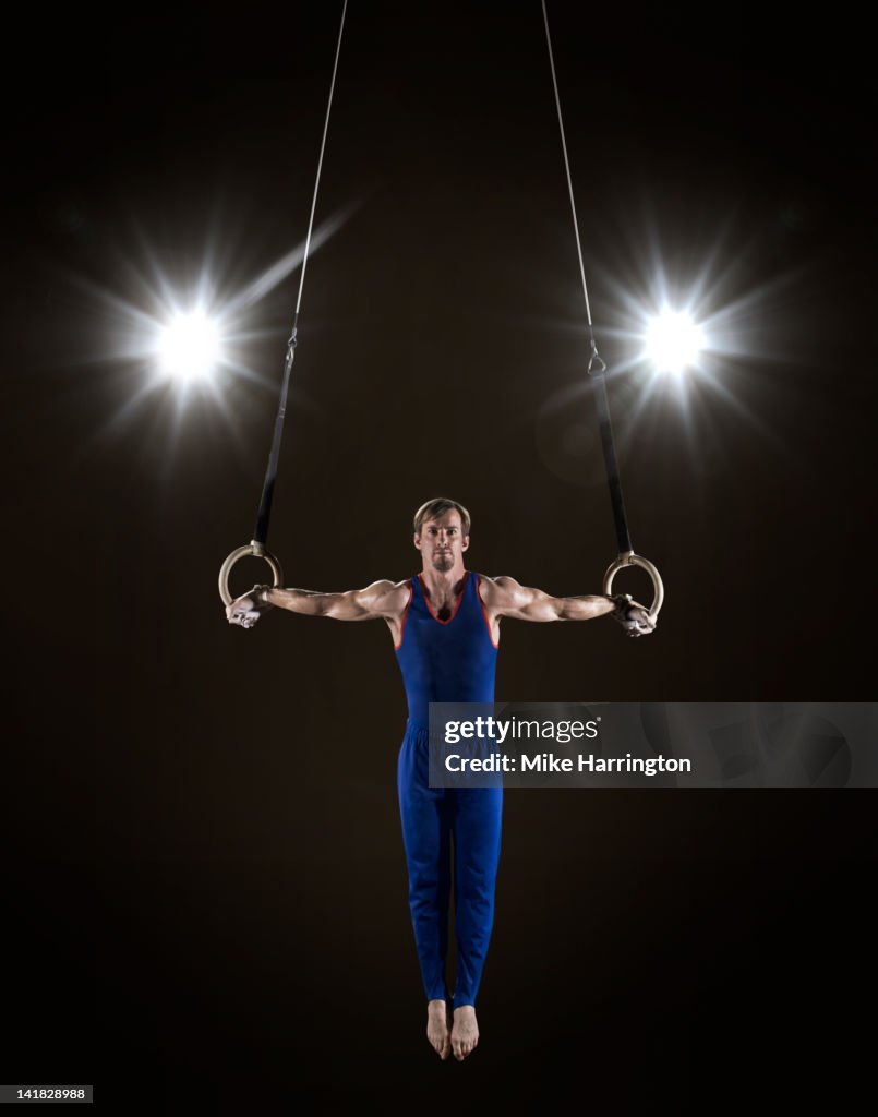 Male Gymnast on Rings