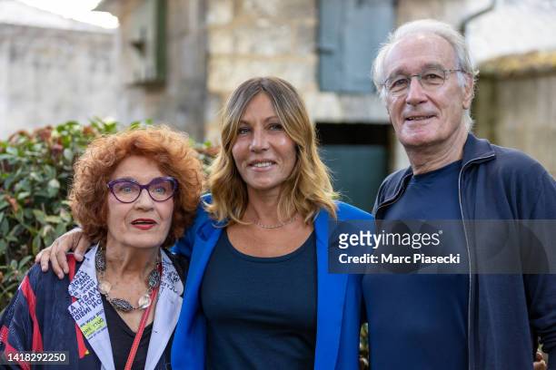 Actors Andrea Ferreol, Mathilde Seigner and Bernard Le Coq attend the 'Choeur de Rockers' during the 15th Angouleme French-Speaking Film Festival -...
