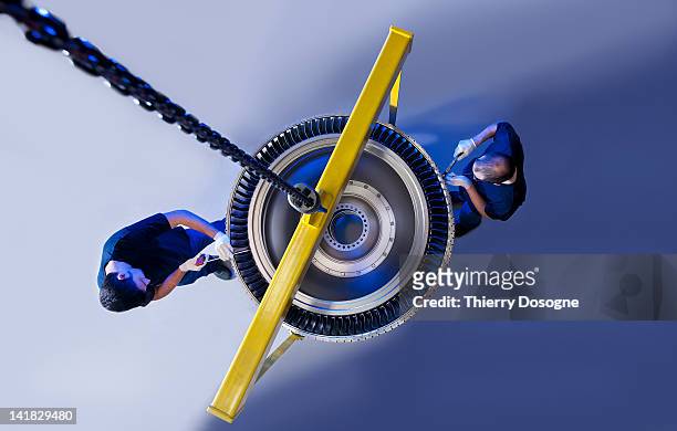 aerospace technicians in factory - plant from above stock pictures, royalty-free photos & images