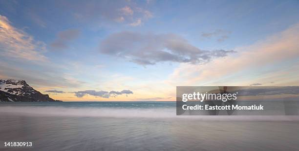 beautiful colorful evening clouds and sea - st andrew's bay stock pictures, royalty-free photos & images