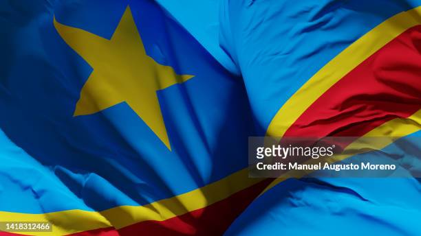 flag of the democratic republic of the congo - democratic republic of the congo stock pictures, royalty-free photos & images