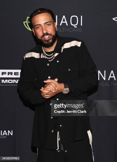 French Montana attends the NAQI Healthcare Launch Party at The GRAMMY Museum on August 25, 2022 in Los Angeles, California.