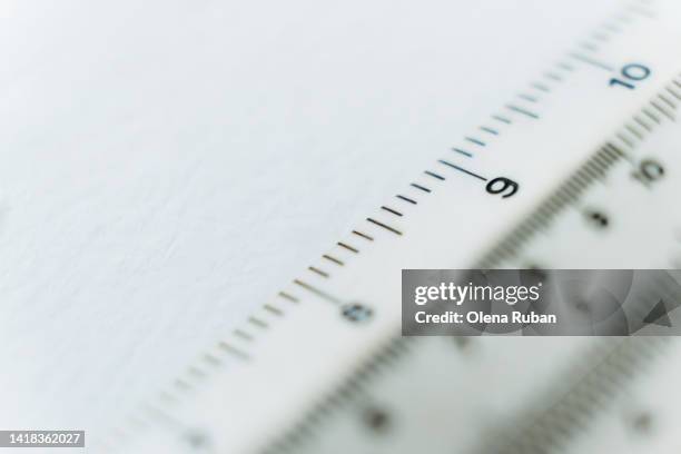 straight ruler with cm and inches. - meter stock pictures, royalty-free photos & images