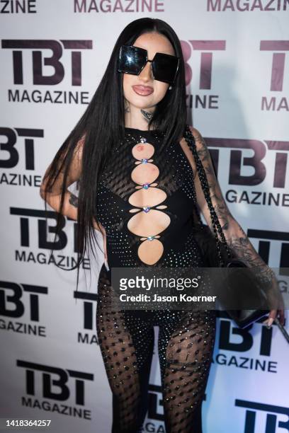 Bhad Bhabie attends TBT Magazine Social Media Edition Powered By Berman Law at Sway Nightclub on August 26, 2022 in Fort Lauderdale, Florida.