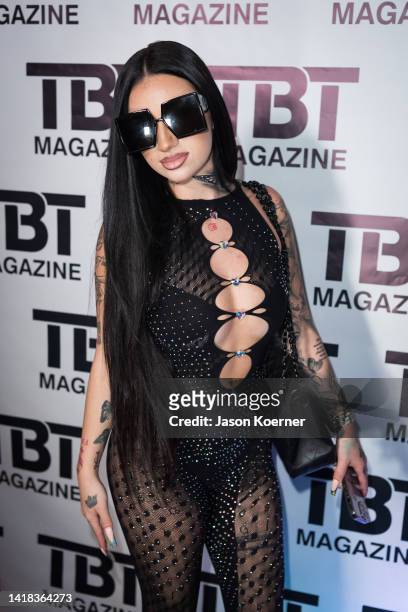 Bhad Bhabie attends TBT Magazine Social Media Edition Powered By Berman Law at Sway Nightclub on August 26, 2022 in Fort Lauderdale, Florida.