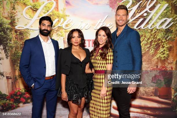 Raymond Ablack, Kat Graham, Laura Hopper and Tom Hopper attend the "Love In The Villa" LA Special Screening on August 26, 2022 in Los Angeles,...