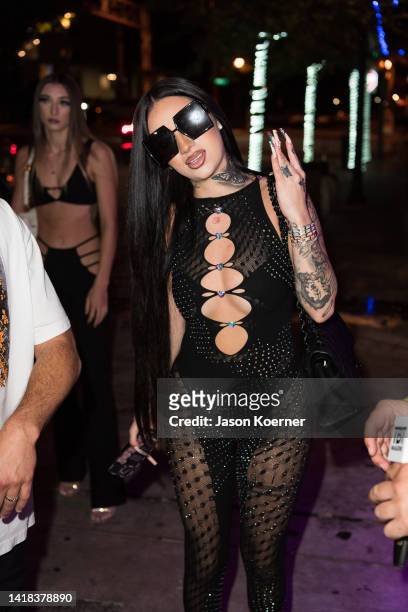 Danielle Bregoli, known professionally as Bhad Bhabie, is seen arriving at TBT Magazine Social Media Edition Powered By Berman Law at Sway Nightclub...