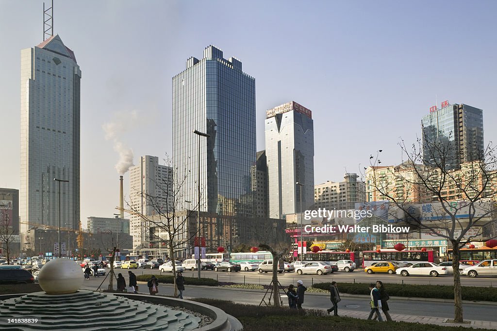 High rises of Qingdao, Xianggang Zhonglu, Shandong Province, China