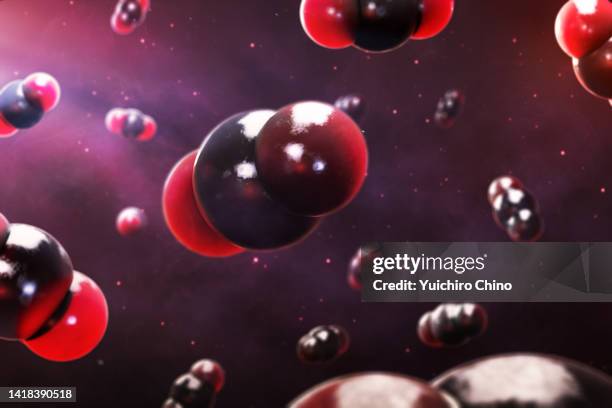 carbon dioxide co2 model - chemistry model stock pictures, royalty-free photos & images