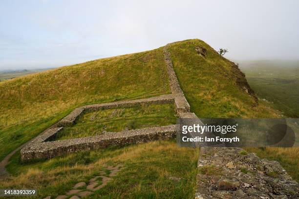 Milecastle 39 on Hadrian’s Wall, which this year celebrates the 1900th anniversary of the beginning of the walls construction on August 27, 2022 in...