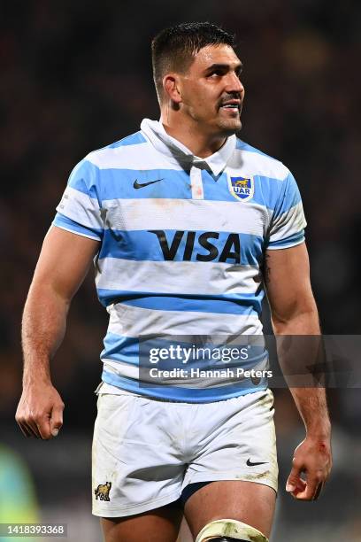 Pablo Matera of the Pumas looks on during The Rugby Championship match between the New Zealand All Blacks and Argentina Pumas at Orangetheory Stadium...