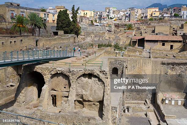 herculium, ercolano, campania, italy - herculaneum stock pictures, royalty-free photos & images