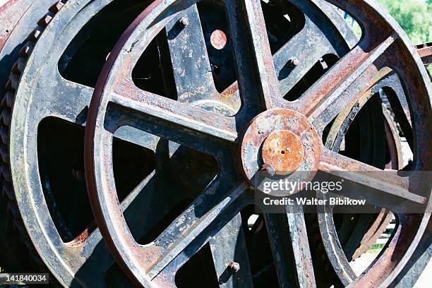 germany, nordrhein-westfalen, ruhr basin, dortmund, lwl industrial museum, zollern colliery, gears and wheels - zollern colliery stock pictures, royalty-free photos & images