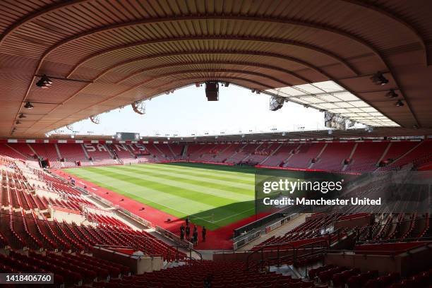 General view inside the stadium prior to the Premier League match between Southampton FC and Manchester United at Friends Provident St. Mary's...