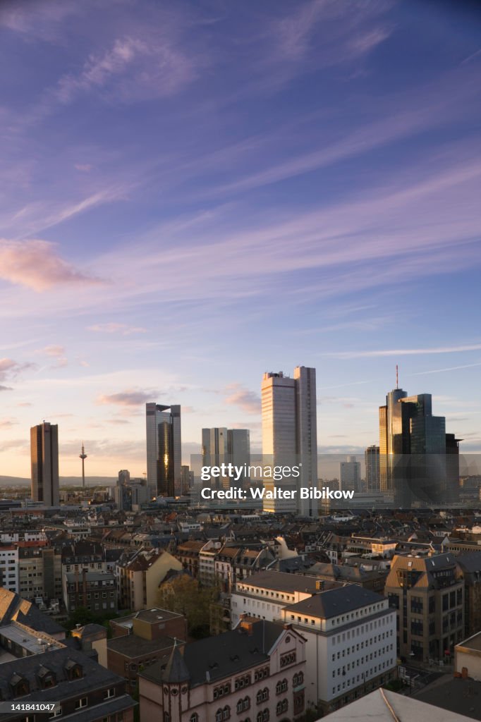 Germany, Hessen, Frankfurt-am-Main, Financial District view