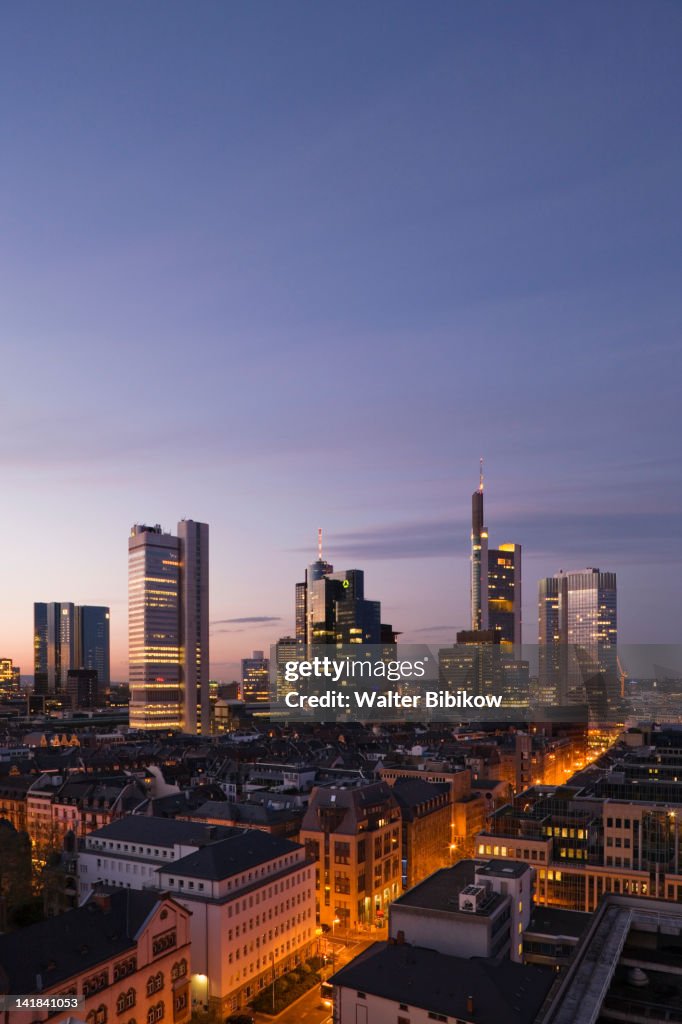 Germany, Hessen, Frankfurt-am-Main, Financial District view