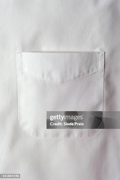 white shirt pocket - white shirt stock-fotos und bilder