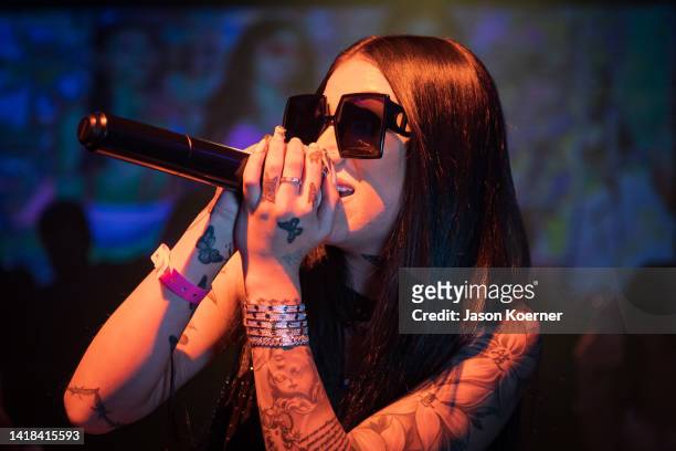Danielle Bregoli, known professionally as Bhad Bhabie, performs onstage during TBT Magazine Social Media Edition Powered By Berman Law at Sway...