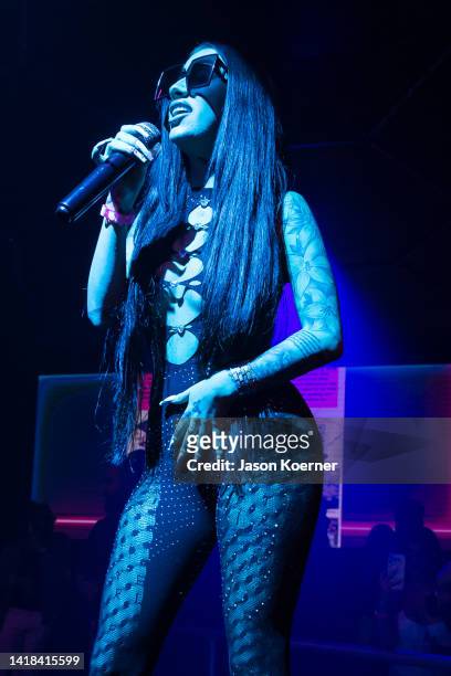 Danielle Bregoli, known professionally as Bhad Bhabie, performs onstage during TBT Magazine Social Media Edition Powered By Berman Law at Sway...